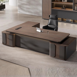 老板桌办公桌椅组合轻奢高级感经理室总裁桌简约现代领导大班台