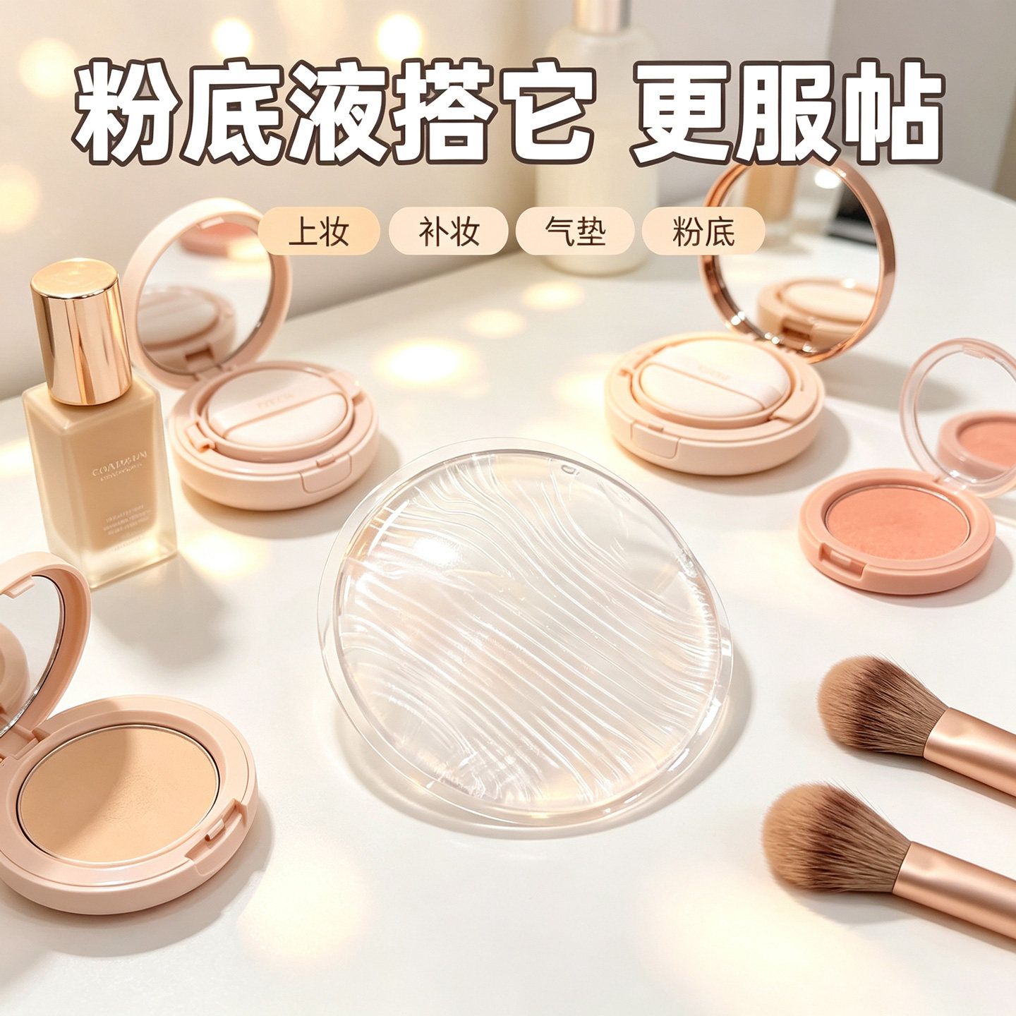 透明硅胶粉扑果冻气垫上妆粉扑