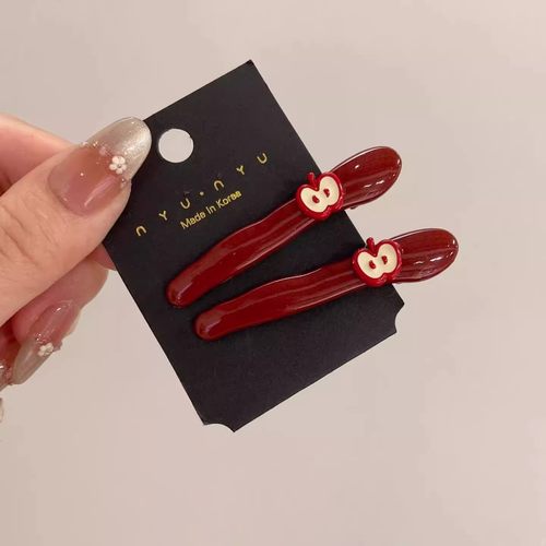 韩国可爱小苹果刘海鸭嘴发夹