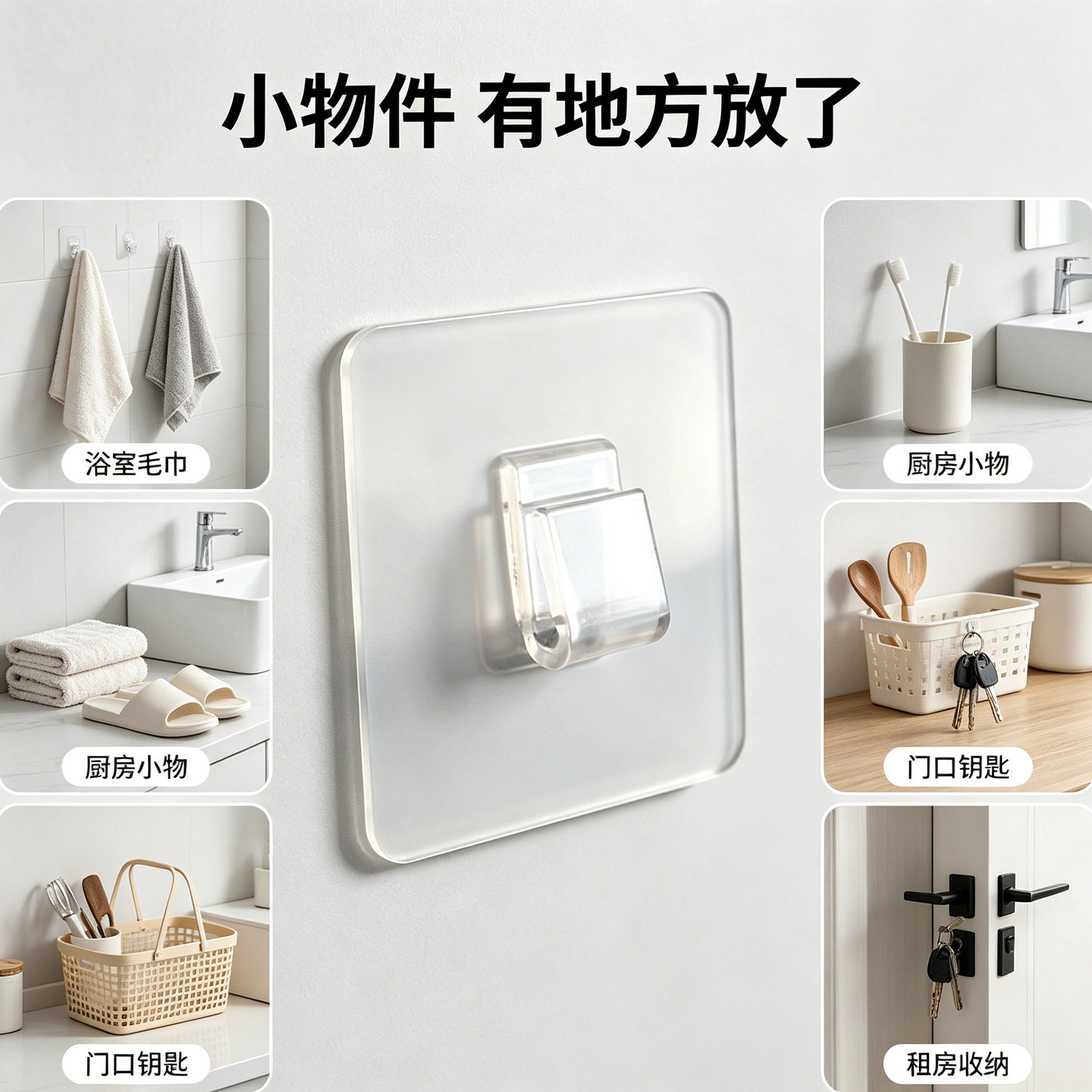 强力粘胶承重卡扣挂钩