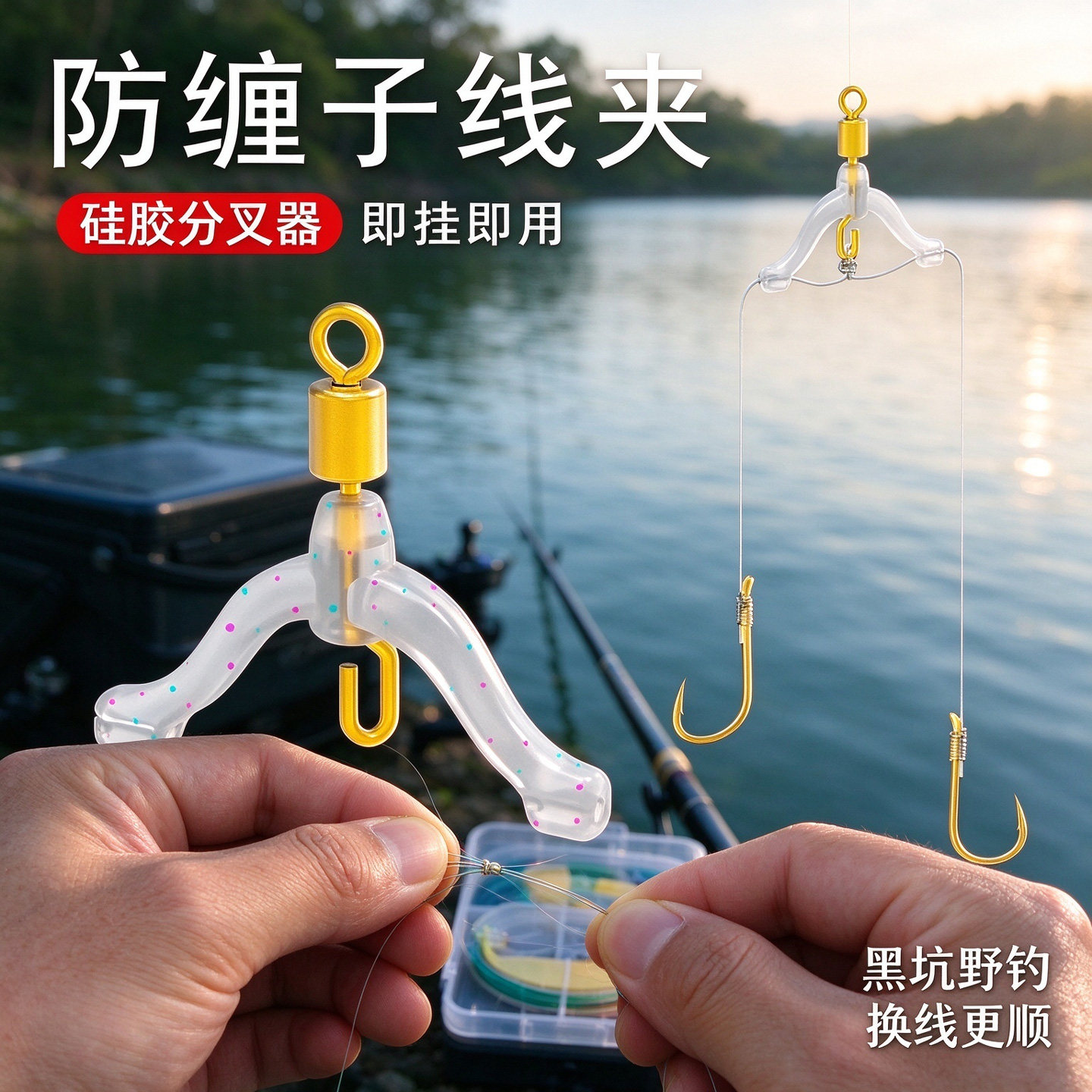 防缠子线夹垂钓小配件