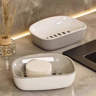 新款肥皂盒家用卫生间沥水香皂盒双层沥水大号香皂置物架洗衣皂盒