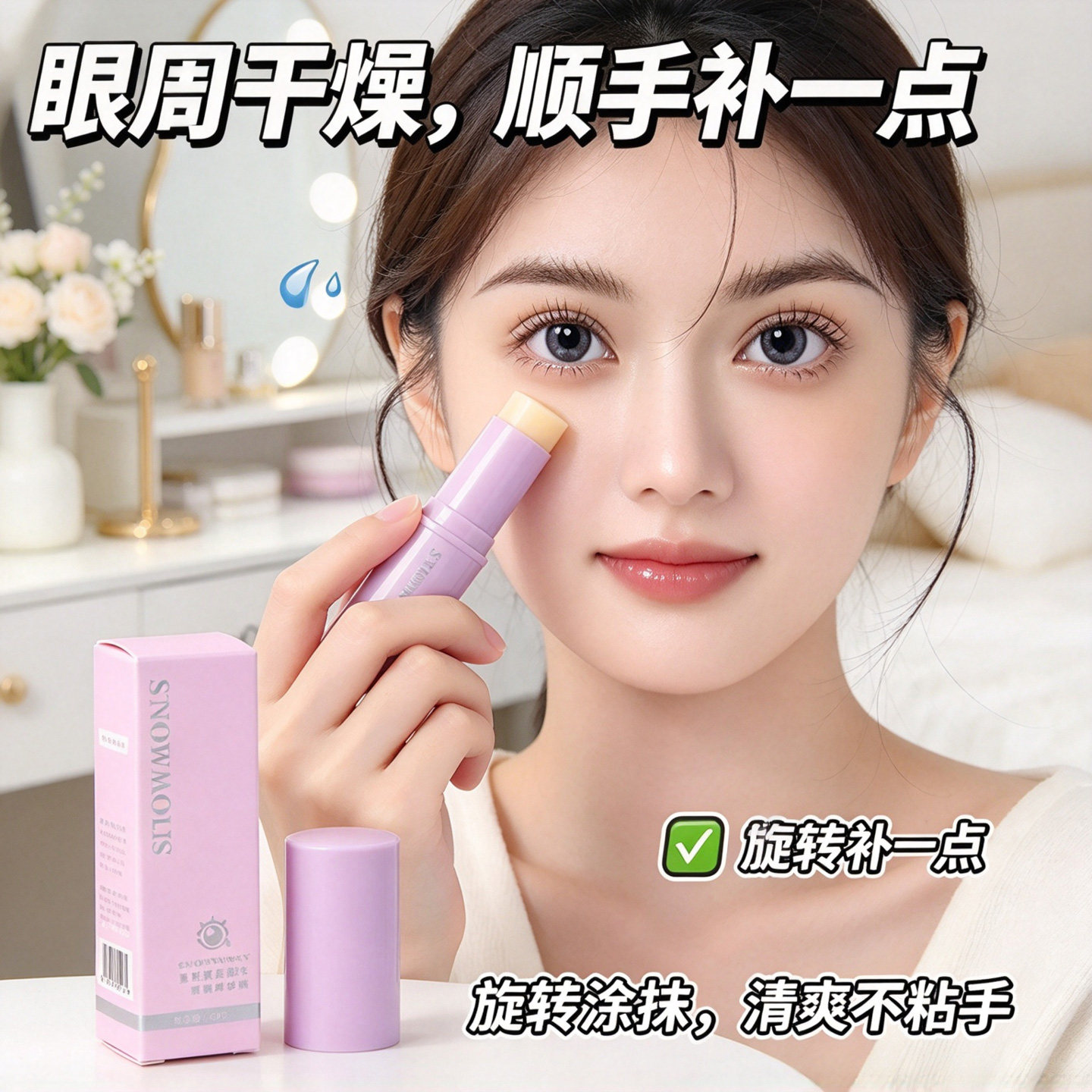 小紫棒眼部精华霜补水保湿