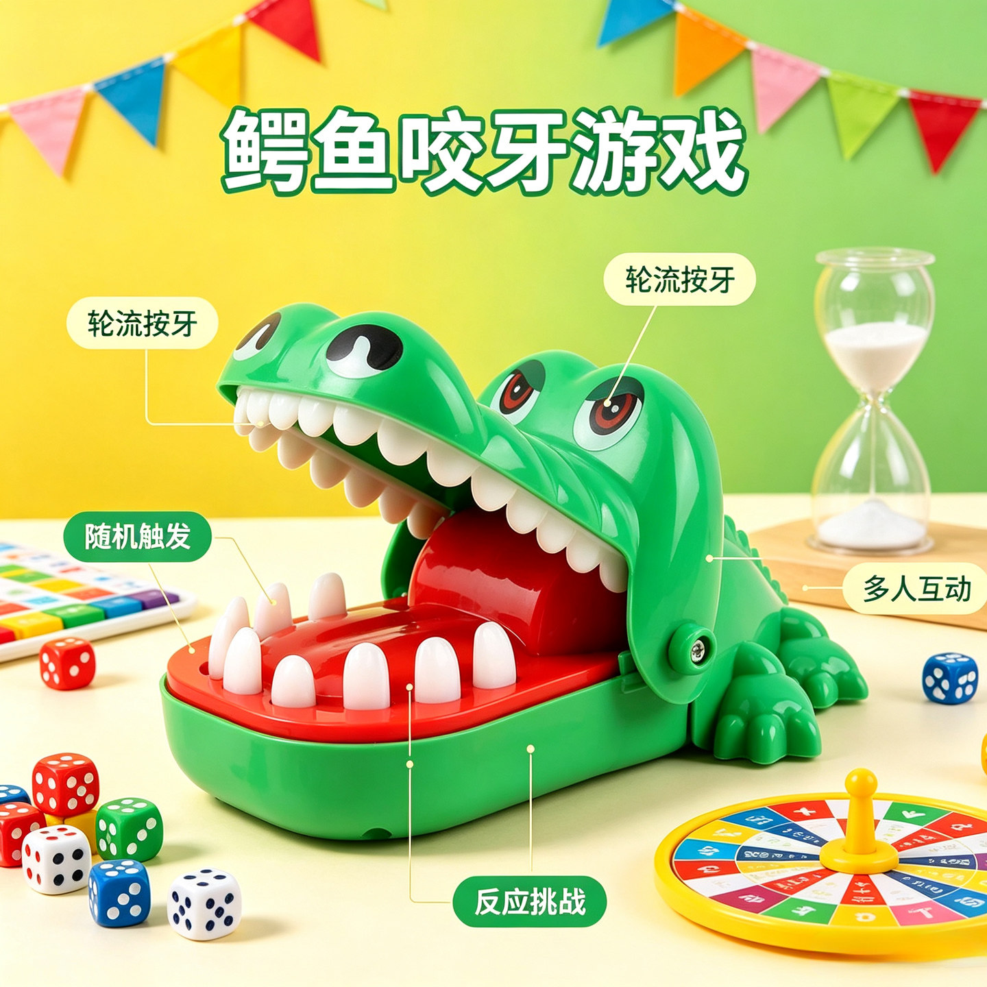 儿童咬手指鳄鱼牙齿解压整蛊