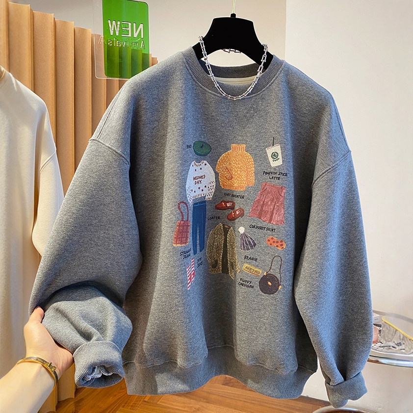 清仓捡漏~胖妹妹240斤特大码女装冬季加绒加厚卫衣宽松遮肚子减龄