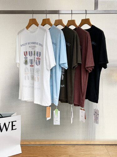 贝贝妈 37°C炒色T 定制JIN口澳棉雨露麻混纺~印花炒色短袖