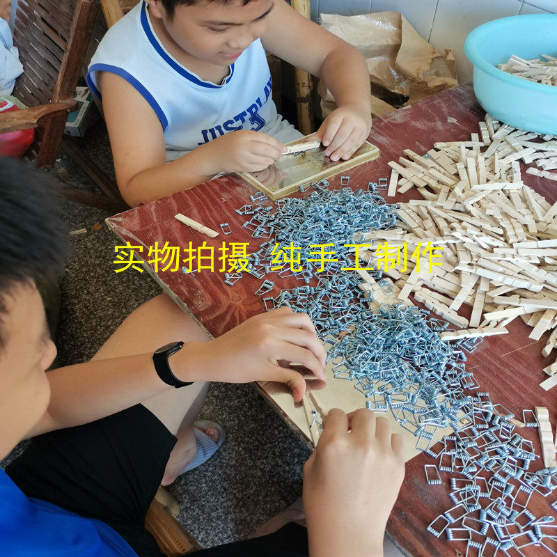 大小原木夹子幼儿园照片麻绳木头夹大号晒晾衣服厨房防风相片家用