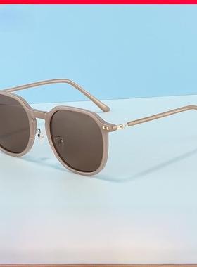 韩式和时尚的a偏光奶茶色太阳镜女性近视防紫外线防晒驾驶太阳镜