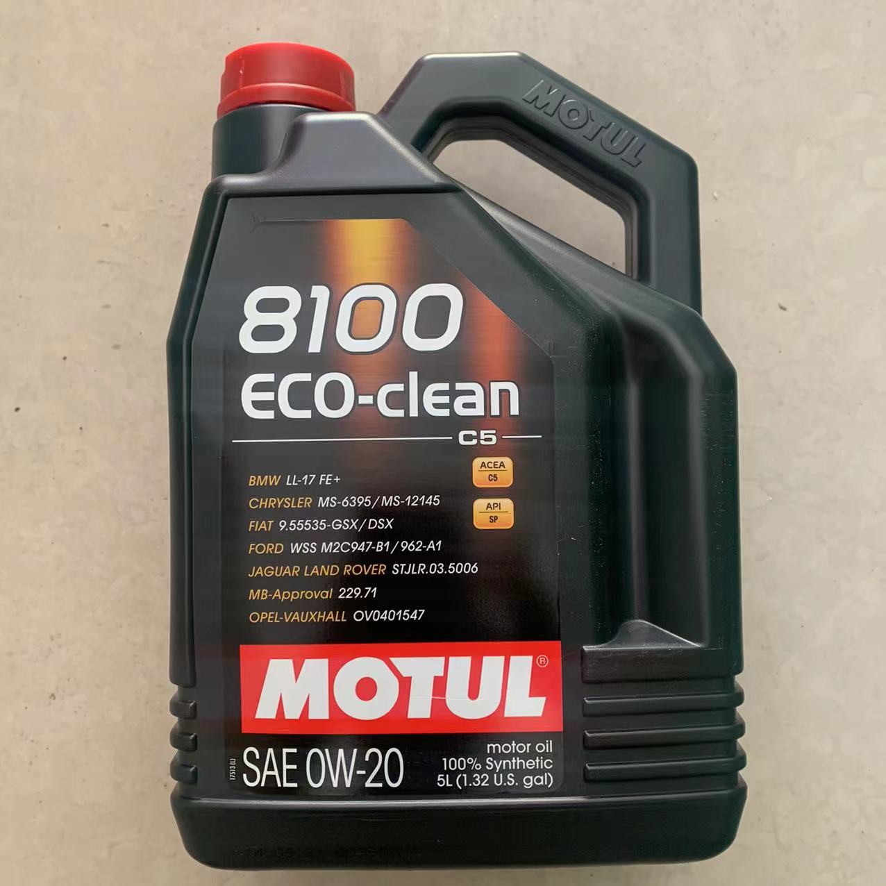 摩特机油8100ECO clean 0w20 SP C5认证国六 全合成发动机5升包邮