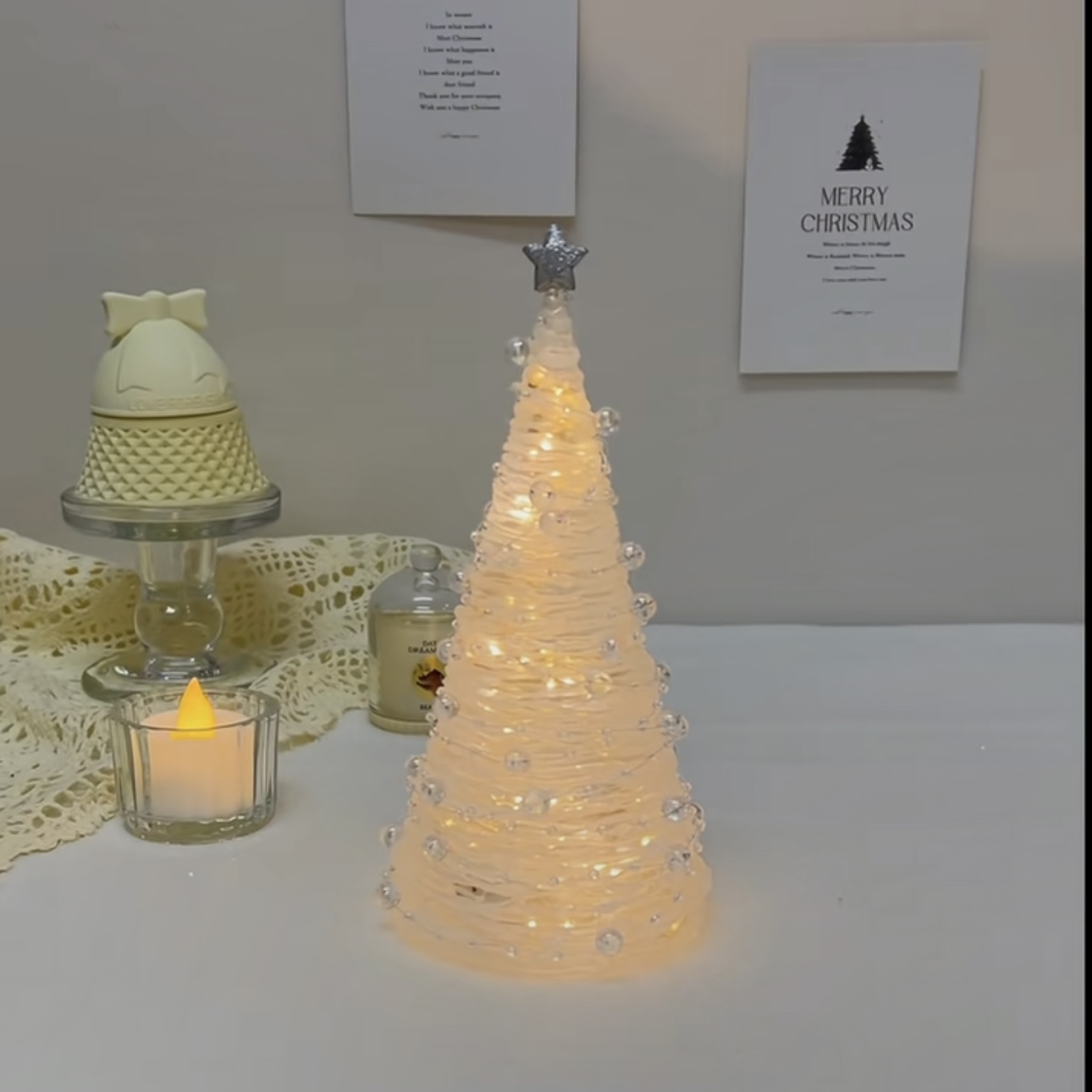 小红书同款圣诞树小夜灯DIY材料包创意摆件送女友闺蜜生日礼物