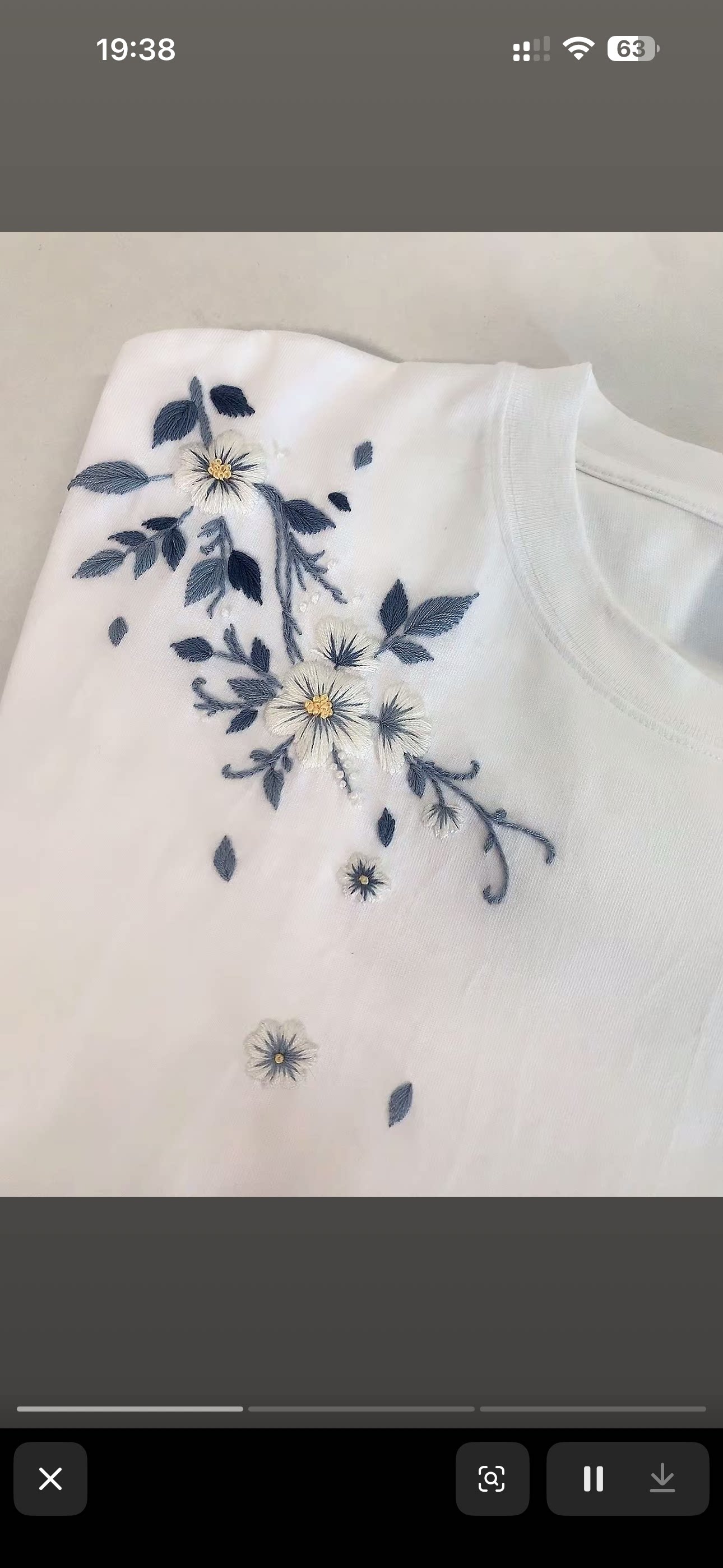 领口卫衣刺绣DIY免画图水溶布衣服情侣DIY手工带图破布洞领花材料