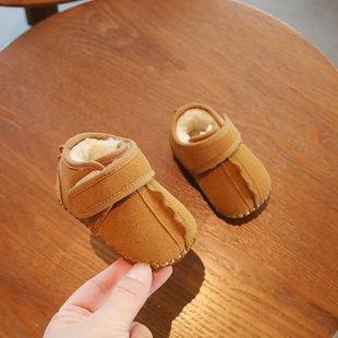 鞋 婴幼儿学步鞋 子一阶段 1岁宝宝雪地靴加厚6到12个月婴儿棉鞋 冬季
