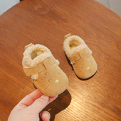 冬季 婴幼儿棉鞋 一岁女宝宝勃肯鞋 子加厚保暖6到12个月婴儿公主鞋