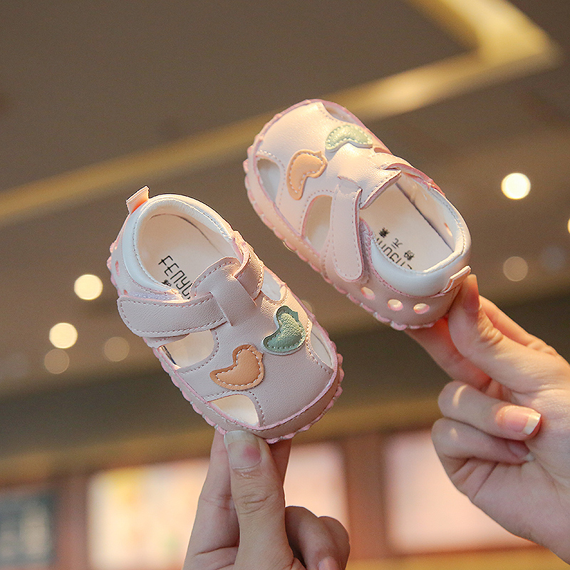 夏季一岁婴儿凉鞋包头0-3-6-12月婴儿学步鞋软底婴幼儿鞋子公主鞋