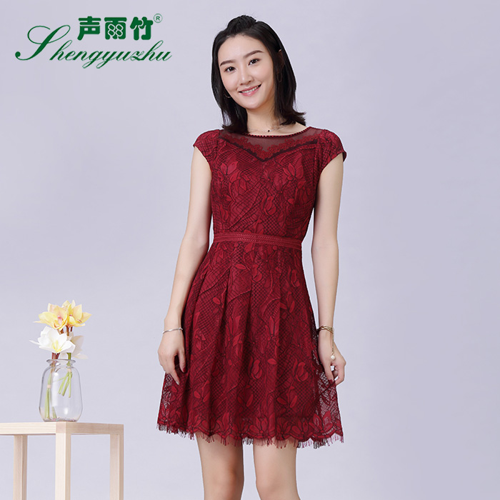 声雨竹专柜夏季优雅高贵蕾丝