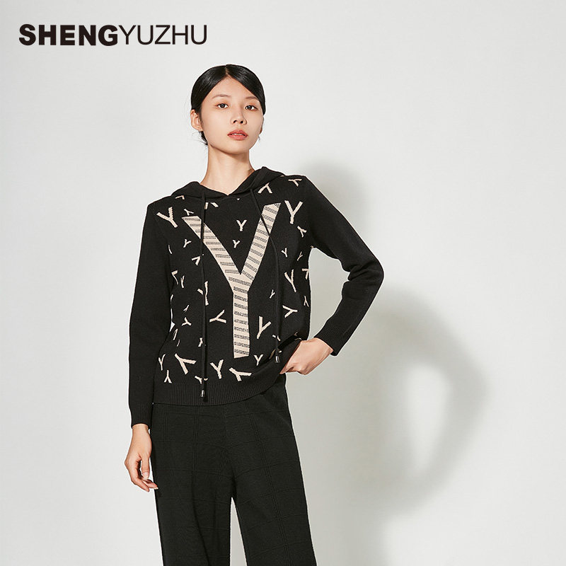 声雨竹官方旗舰店秋冬新款针织衫女长袖套头商场同款上衣高级时尚