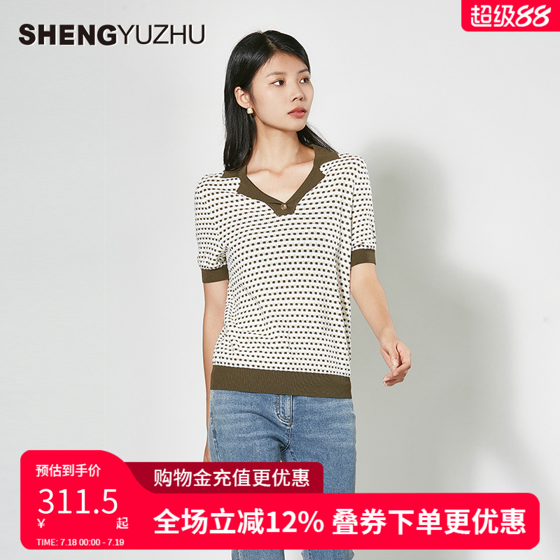 女士POLO衫商場同款短袖氣質上衣