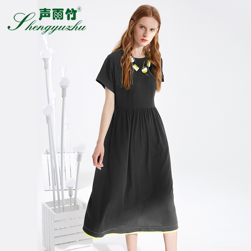 附项链   高腰显瘦 经典纯色 大方得体