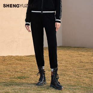 针织哈伦裤 声雨竹官方旗舰店秋季 商场同款 女休闲裤 气质休闲 新款