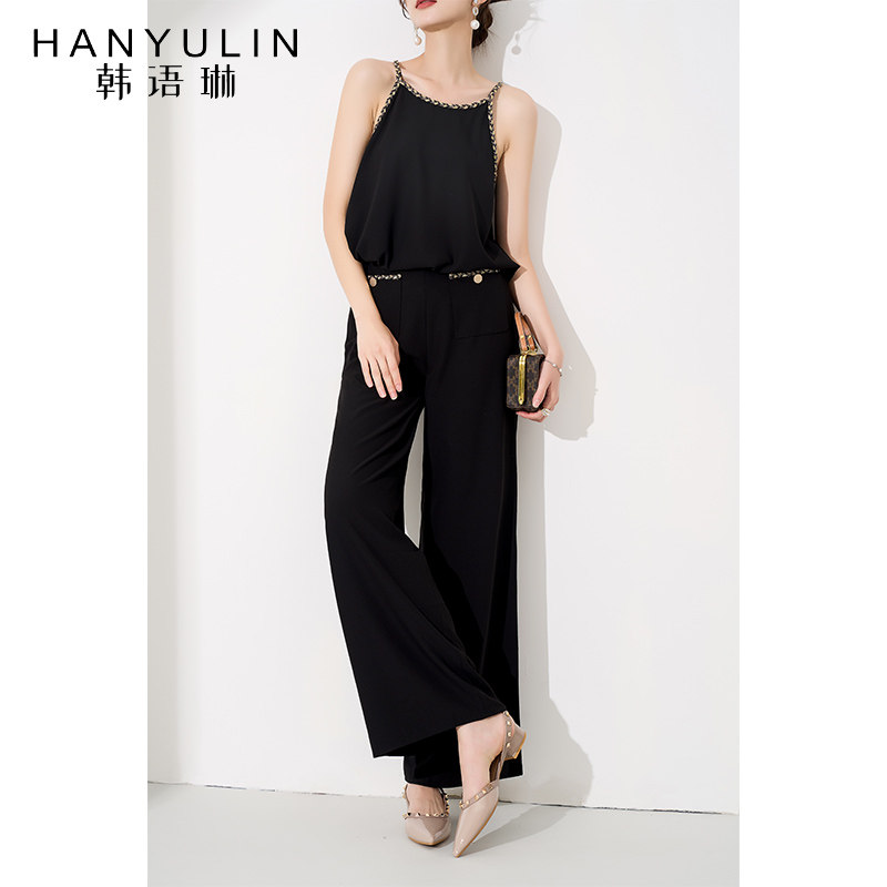 阔腿裤套装女2025新款时尚洋气春季高级感吊带短上衣设计感两件套,女装/女士精品,时尚套装,淘宝优惠券,粉丝福利购,淘宝优惠卷