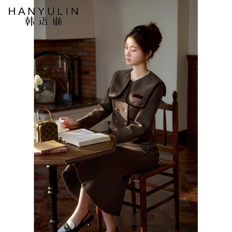 韩语琳小香风套装2025新款爆款女外套半身裙高级感时尚显瘦两件套,女装/女士精品,时尚套装,淘宝优惠券,粉丝福利购,淘宝优惠卷