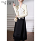 爆款 韩语琳黑色a字半身裙女2025新款 裙子 高腰长款 a字裙时尚 春季 款