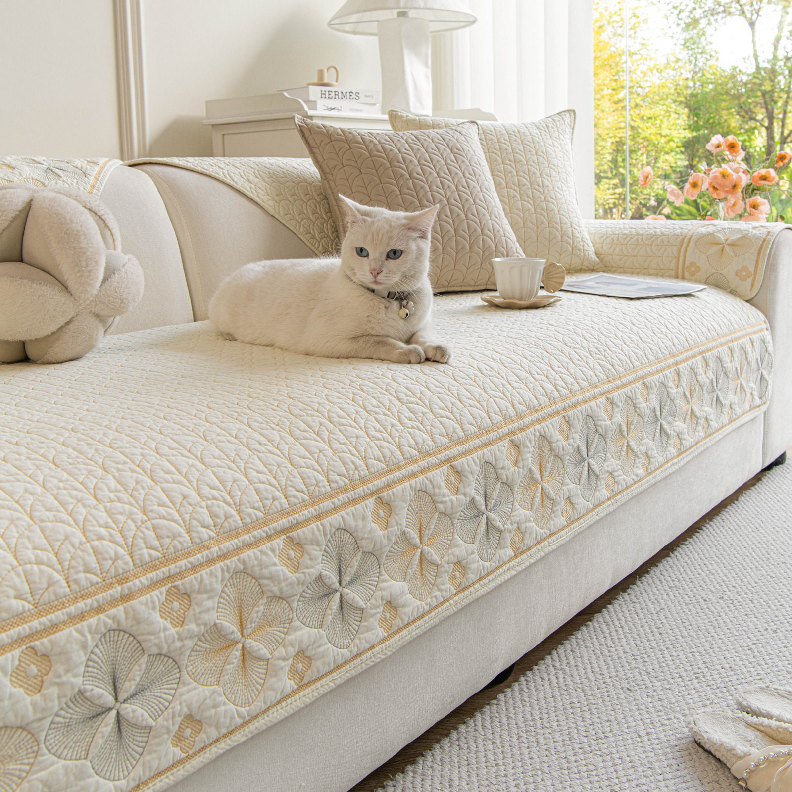 防猫抓沙发垫全棉四季通用布艺直排沙发套罩巾水洗纯棉沙发坐垫子,居家布艺,沙发垫,淘宝优惠券,粉丝福利购,淘宝优惠卷