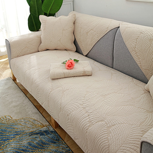 正反面复古沙发垫四季 通用全棉布艺简约现代坐垫子沙发套罩盖布巾