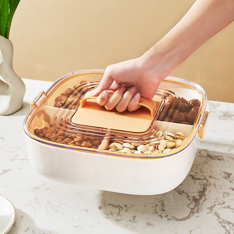 高颜值手提大号零食收纳盒