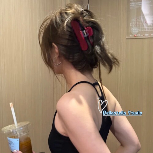Jennie同款方形醋酸抓夹新款高级感后脑勺盘发鲨鱼夹简约气质头饰
