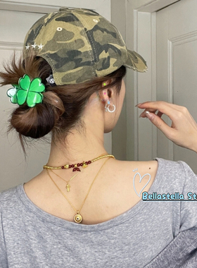 幸运四叶草~韩系ins风抓夹女2025新款高级感后脑勺鲨鱼夹可爱头饰