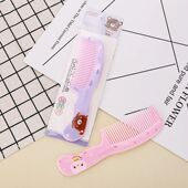 儿童可爱卡通印花宝宝梳子理发数字美发小工具塑料礼品小梳子