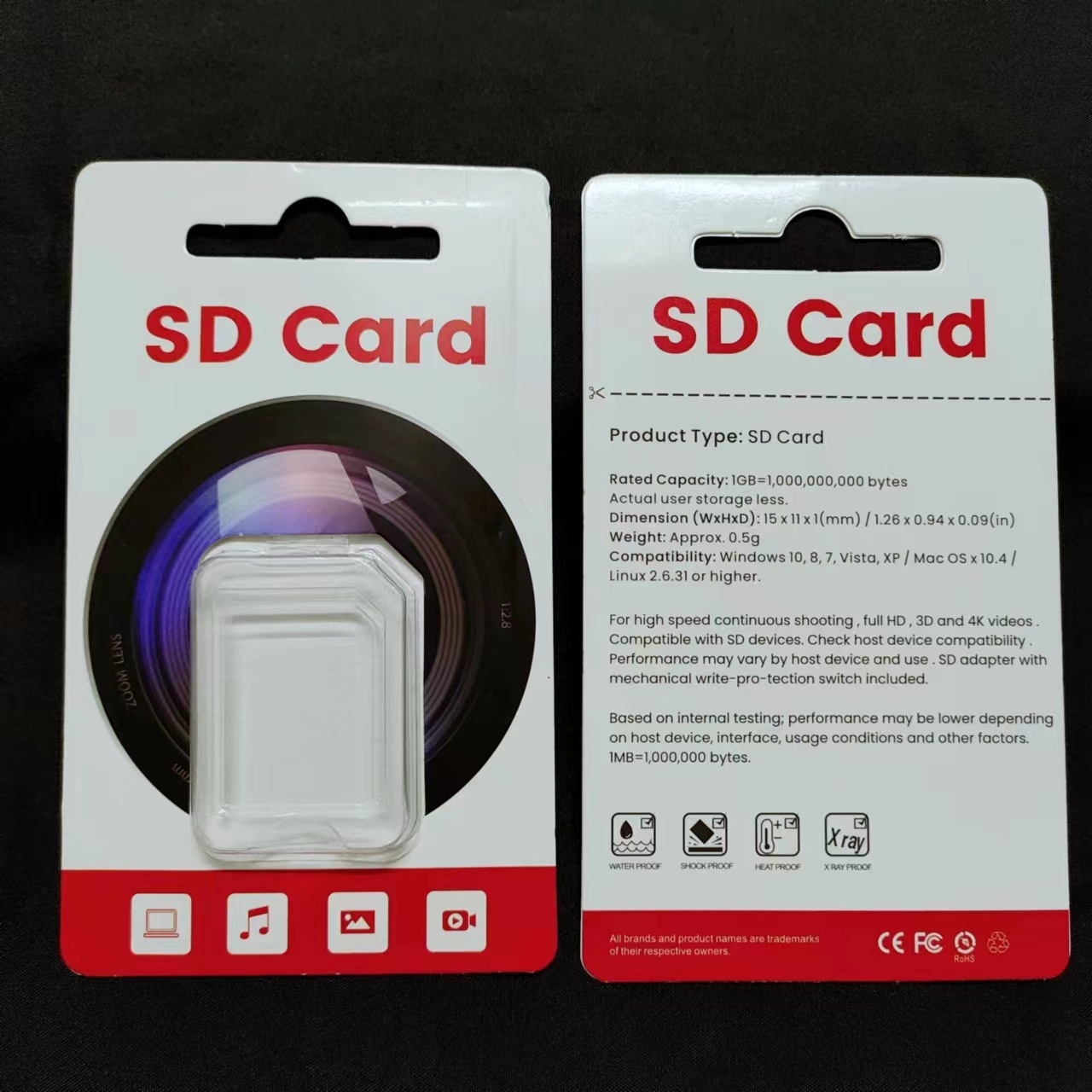 现货中性内存卡盒新款SD卡包装盒缩小版迷你mini单卡数码3C包装