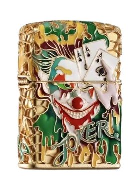 Zippo打火机小丑 夜光珐琅彩限量版男士煤油机送男友礼物收藏煤油