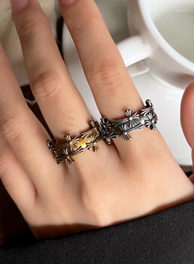 KE罗心925银戒指不掉色生日礼物