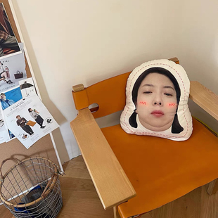 定制ins风大头照片可爱脑袋头部抱枕娃娃抠图定做来图礼物送男友