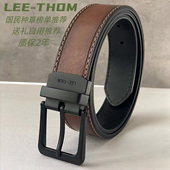 休闲裤 针扣皮带年轻人休闲真皮百搭双面用牛仔裤 腰带 THOM男士 LEE