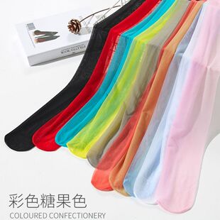 糖果彩色超薄打底袜连裤 促销 反季 袜彩色丝袜 5双装