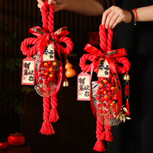 2026马年新年万字结入户门装饰门挂房间客厅挂饰春节喜庆氛围布置