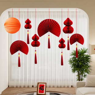 小灯笼挂饰客厅新年氛围布置装饰品2026马年春节年味场景拍照道具