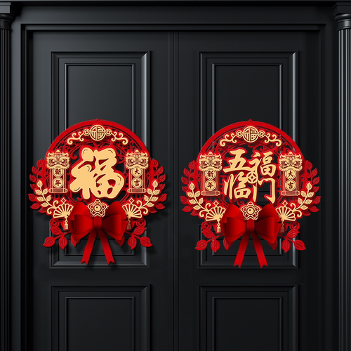 2026新年装饰新春福字门贴