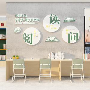 阅读区图书角布置装饰览店馆教室班级文化墙贴面立体小学神器挂牌
