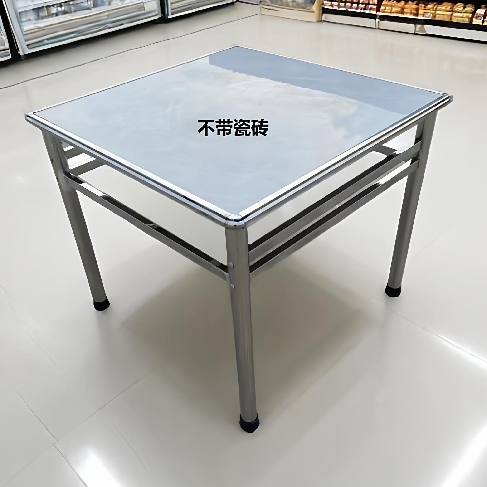 不锈钢加厚方桌架四方桌子框烧烤折叠桌大排档桌正方形家用户外