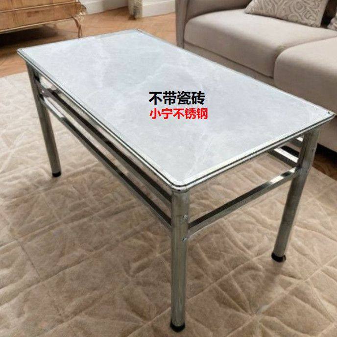 不锈钢桌架80*80方桌家用餐桌吃饭学习摆摊加厚正方形瓷砖餐桌子,住宅家具,岛台餐桌,淘宝优惠券,粉丝福利购,淘宝优惠卷