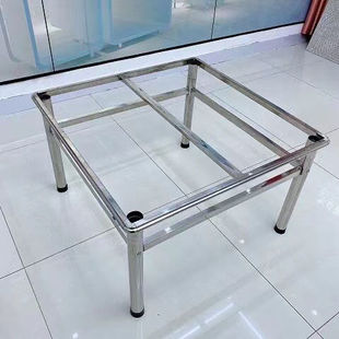 不锈钢桌子架家用吃饭餐桌正方形长方形学习麻将摆摊工作台无桌面