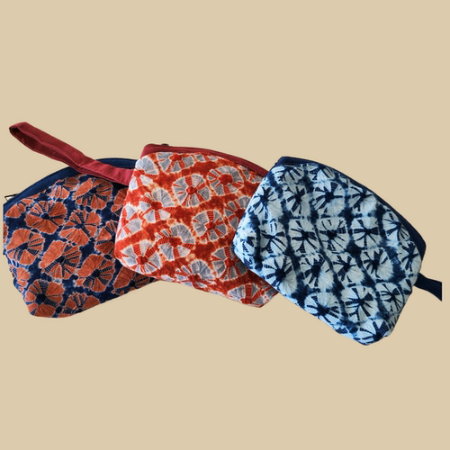 云南手工扎染天然草木染零钱包茶杯包钥匙包化妆包夹薄棉三件包邮