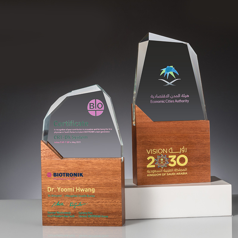 int原创冰山实木水晶奖杯高峰马拉松比赛颁奖定制定做不规则奖牌