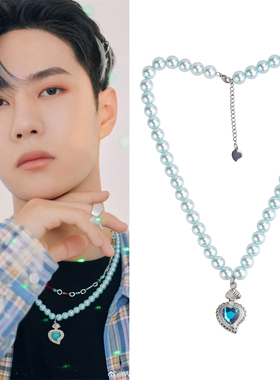 王一博这就是蓝色爱心宝石吊坠