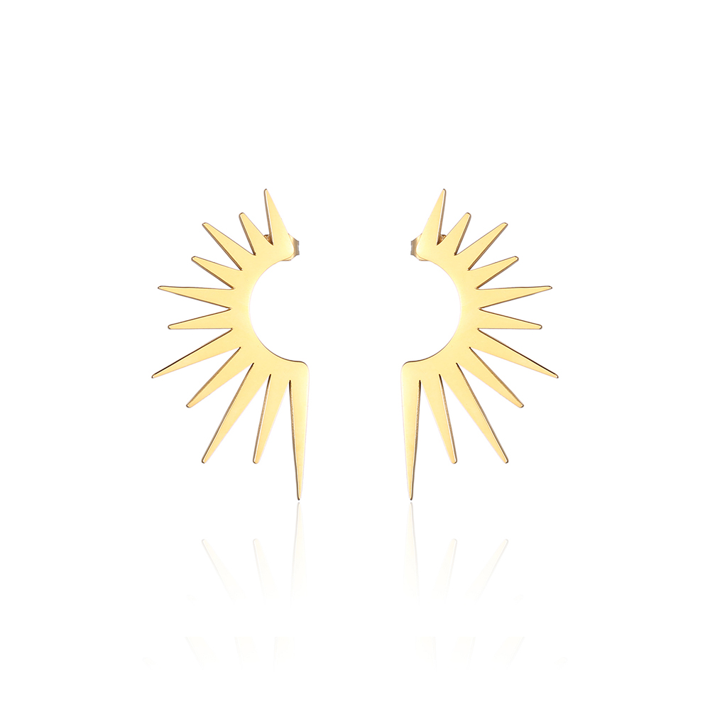 钛钢不掉色ins冷淡风女太阳耳钉