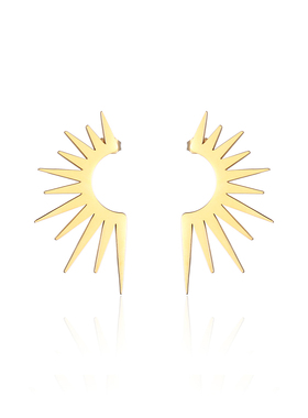 小众设计高级感太阳耳钉 ins冷淡风简约钛钢太阳花耳环女士耳饰品